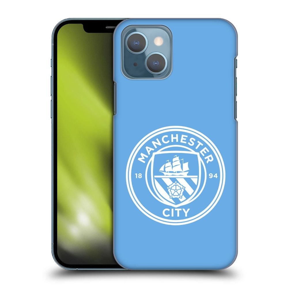 MANCHESTER CITY FC マンチェスターシティFC - Blue White Mono ハード case / Apple iPhoneケース - PGS